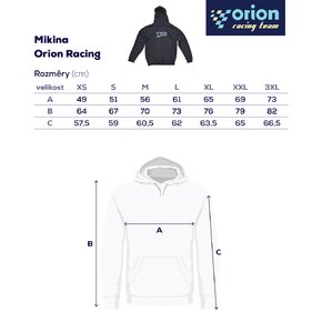 Mikina s kapucí Orion RACING vel. XXL